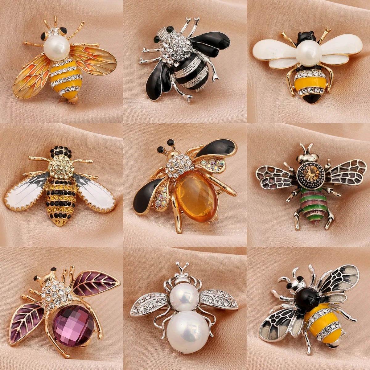 Elegant Pearl Bee Brooch